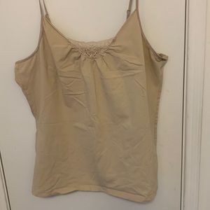 MKM khaki colored tank top, 3X, 95% cotton, 5% spandex